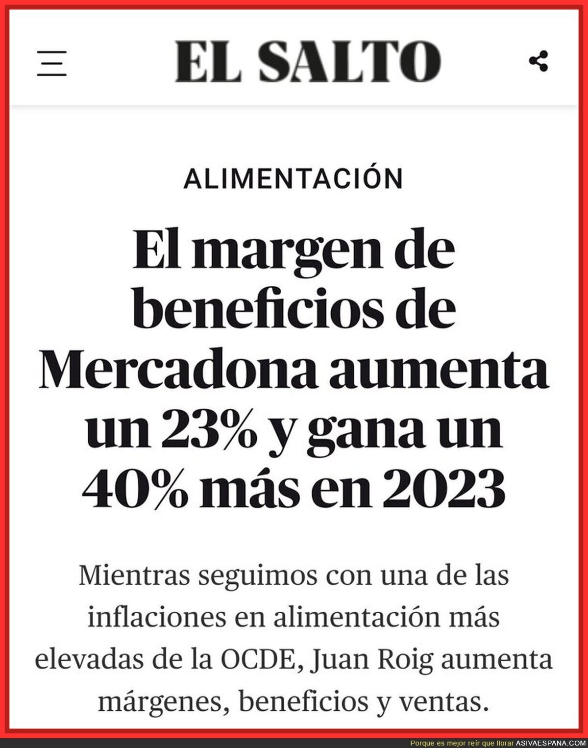 Por lo que sea este cartel no lo ponen en las cajas de Mercadona