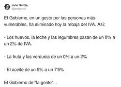 Detallazo del gobierno