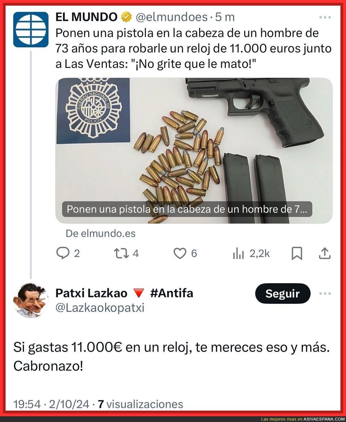 Patxi es un amargado de manual