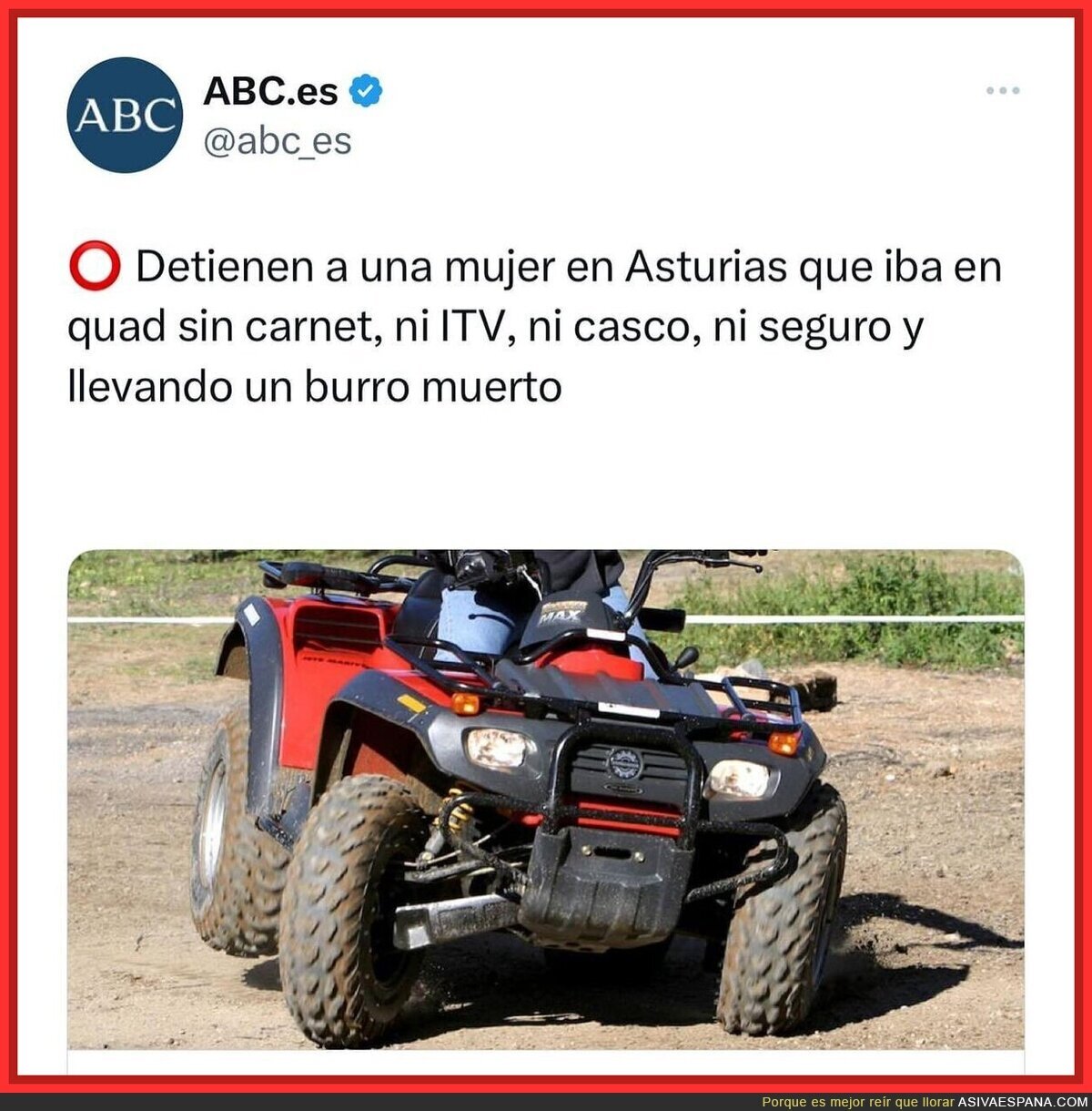 Le ha faltado ir bebida, lo típico vamos