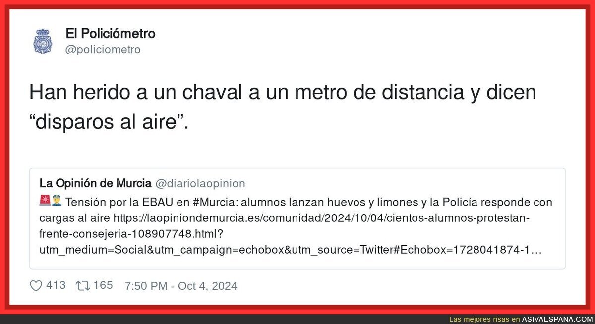 Viva el eufemismo de disparos al aire