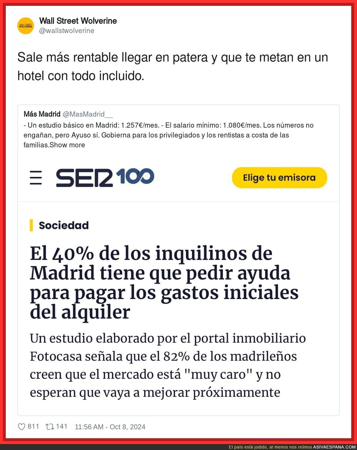 La dura vida de estar de alquiler