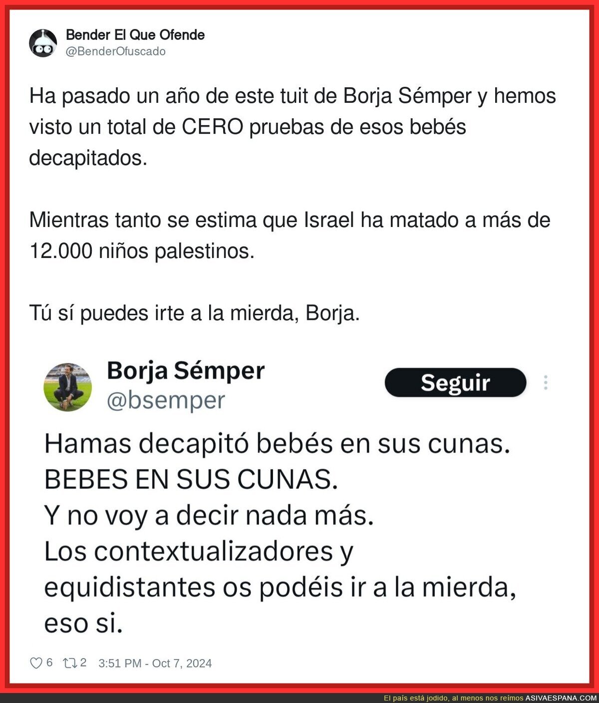 No aparecen las pruebas contra Hamás