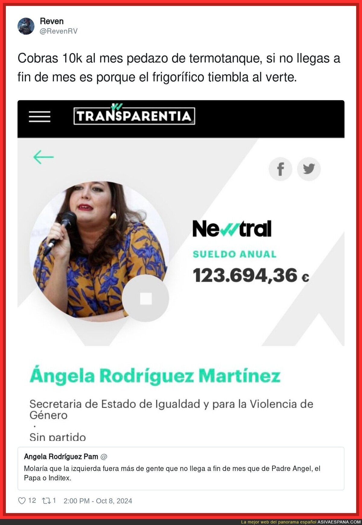 Ángela Rodríguez tiene una gran vida