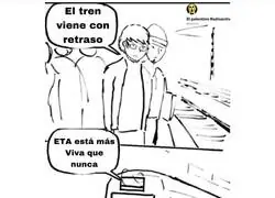 Un tren con gran retraso