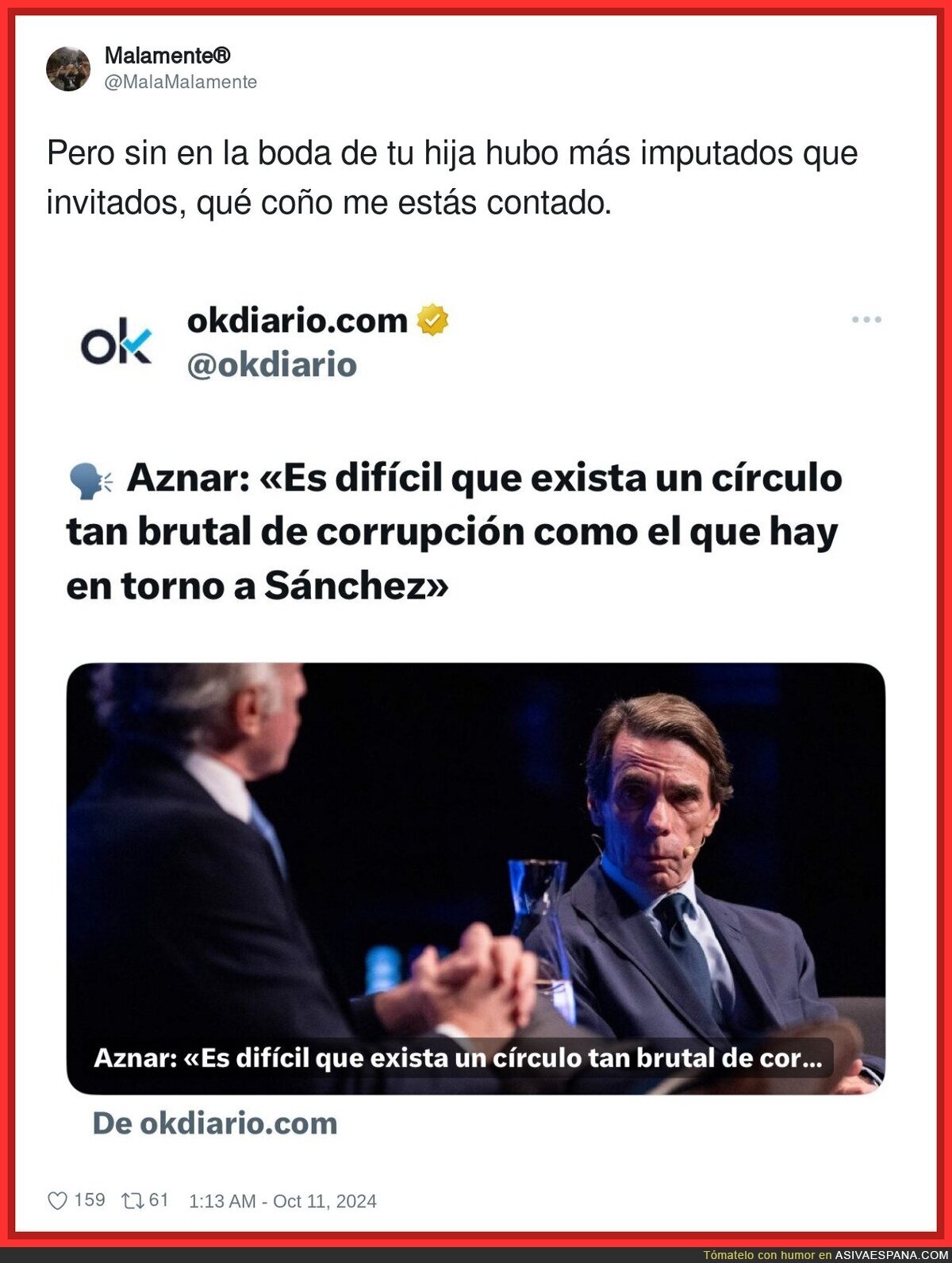 La corrupción y Aznar
