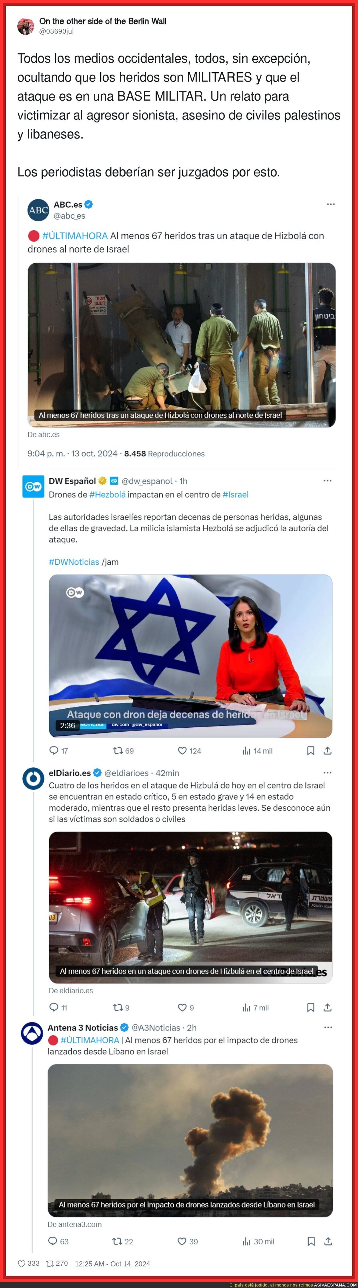 Los periodistas son cómplices de tal barbarie