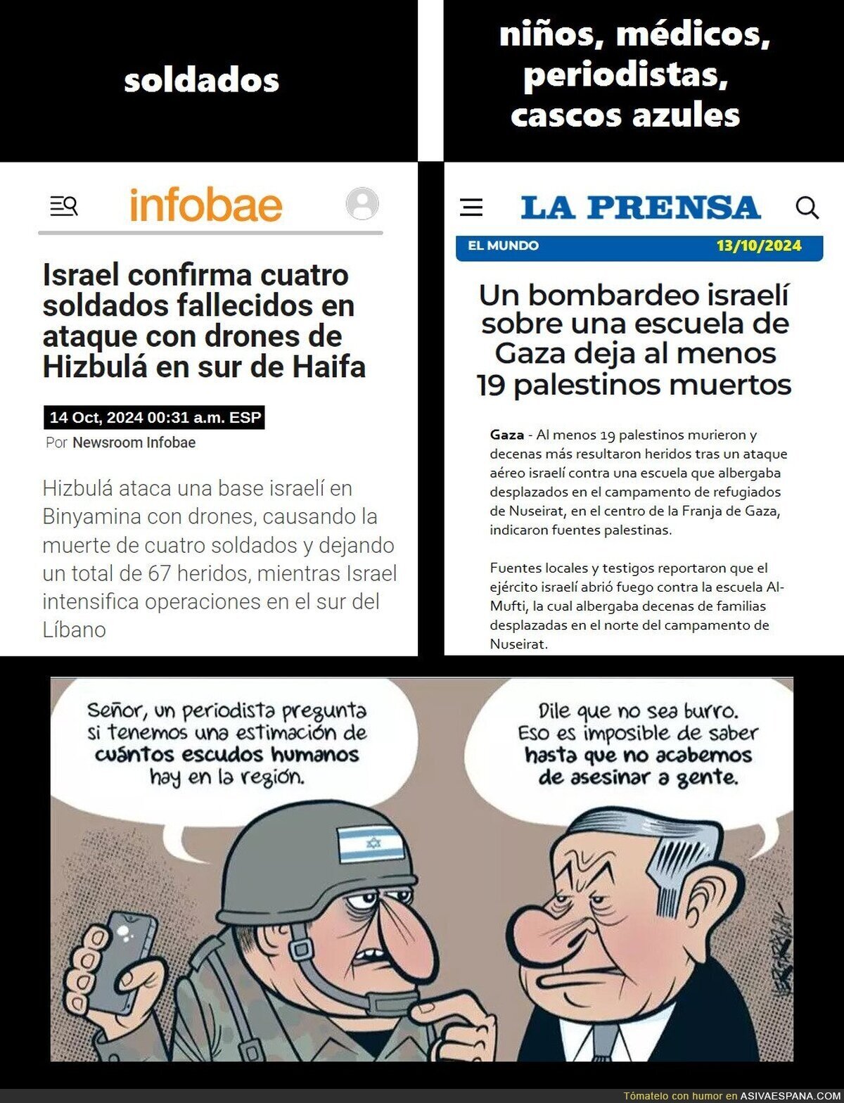 Basta mirar dos noticias de las últimas horas para apreciar la 'sutil' diferencia