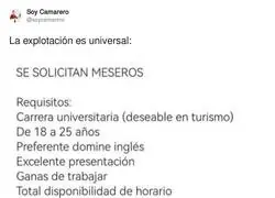 &iquest;Pero qu&eacute; barbaridad de oferta de trabajo es esta?