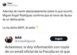 Miguel &Aacute;ngel Rodr&iacute;guez delata al novio de Ayuso