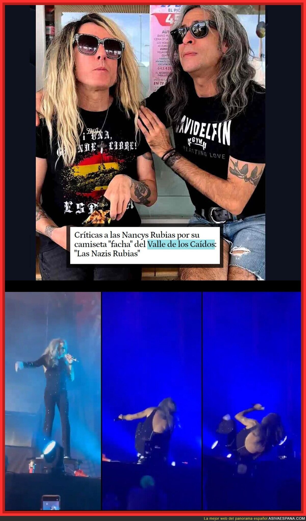 Performance de "El Valle de los Caídos". Nazis Rubias