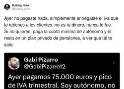 As&iacute; se quejan tras pagar el correspondiente IVA trimestral