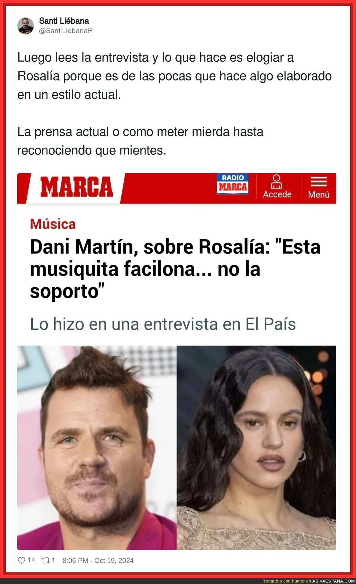 La prensa española no puede dar más lástima
