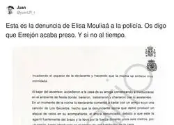 Muy dura la denuncia de Elisa Moulia&aacute; hacia &Iacute;&ntilde;igo Errej&oacute;n