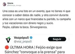 Feij&oacute;o no est&aacute; para hablar de amistades peligrosas