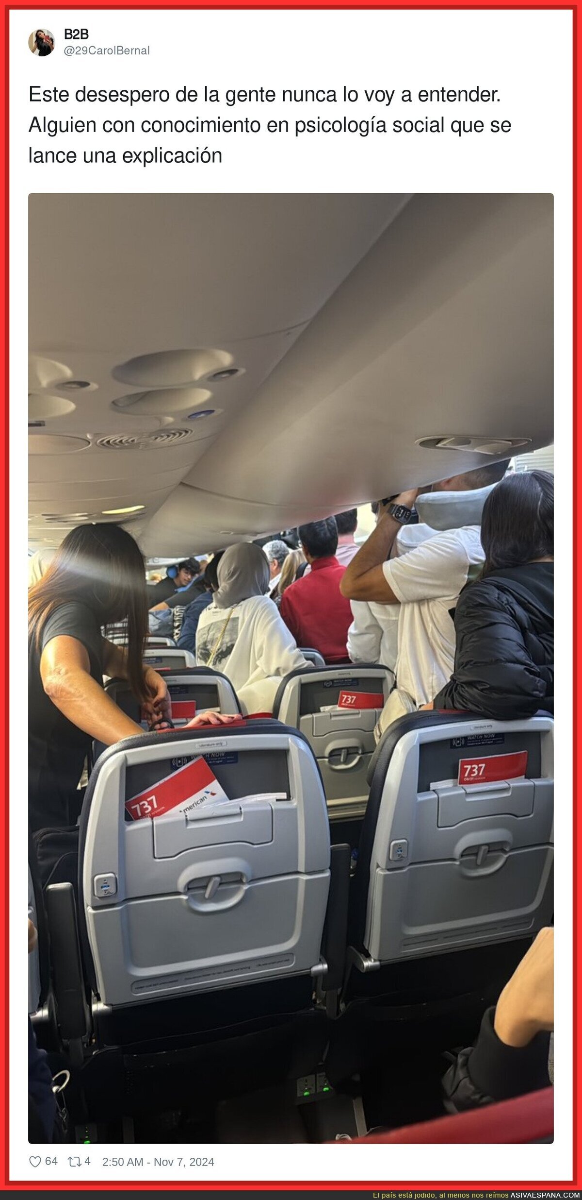 Misterio al aterrizar un avión