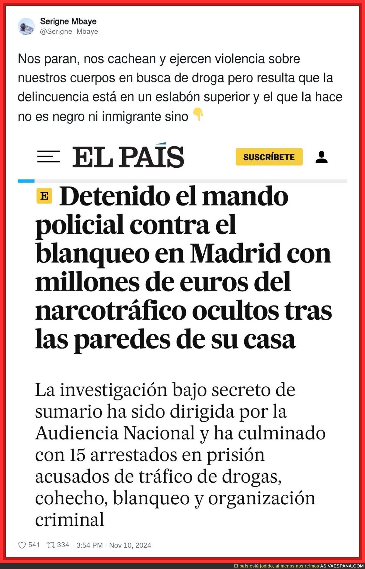 El peligro real está arriba