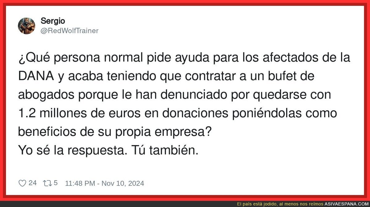A una persona se le va a caer el pelo