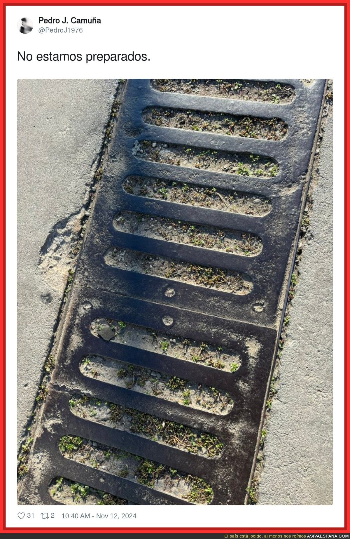 Imposible luchar contra el agua con este tipo de alcantarillado