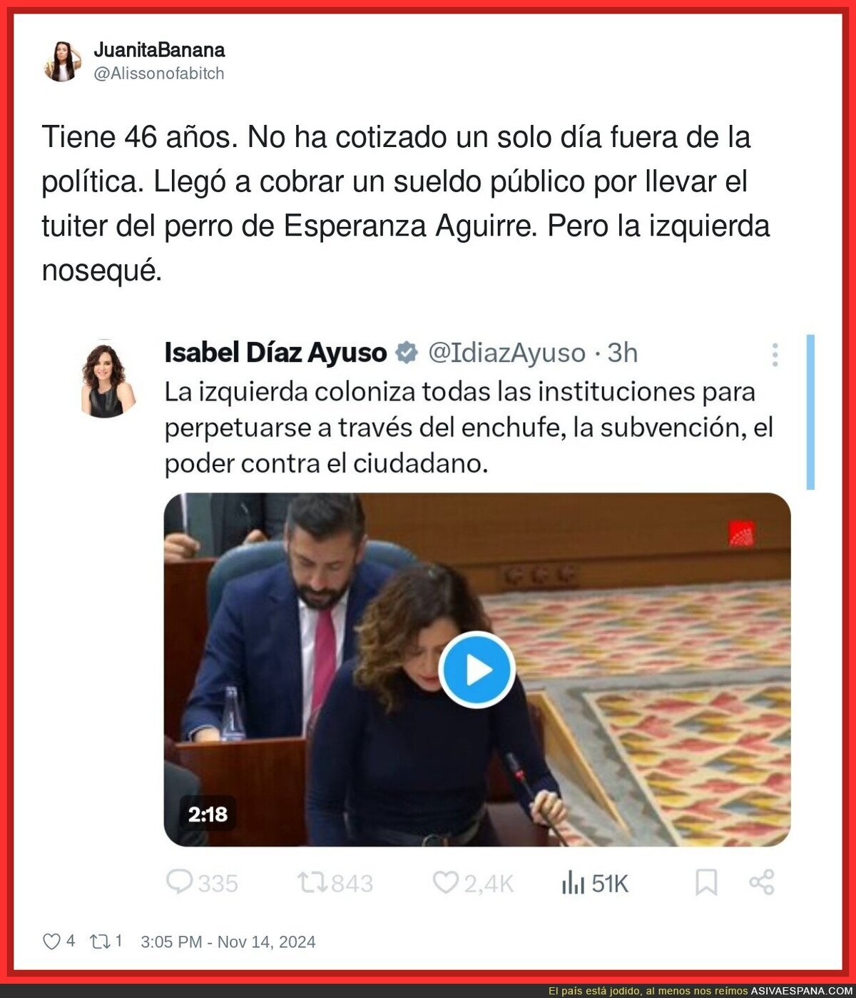 Ayuso está para callarse una buena temporada