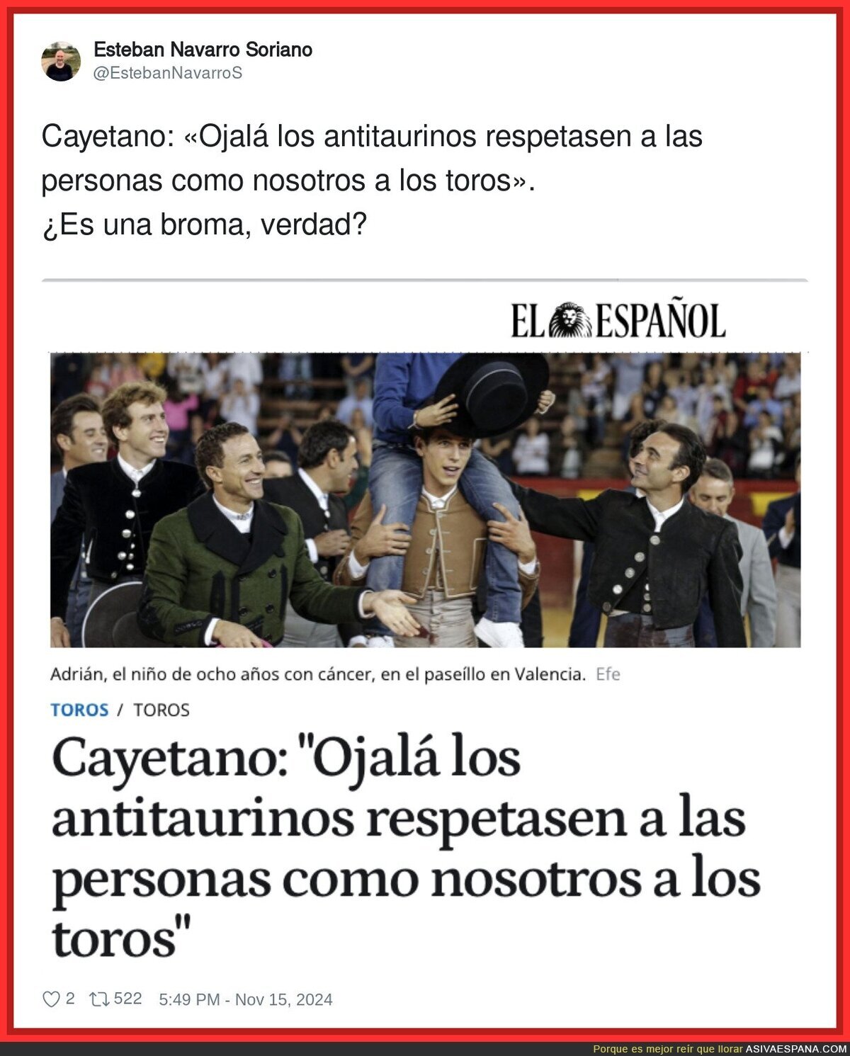 ¿Pero qué dices Cayetano?