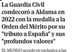 El ministro de interior Grande Marlaska condecor&oacute; a Aldama, declar&oacute; que jam&aacute;s ha cruzado mirada con el, ahora trata de retirarle la medalla sin &eacute;xito.