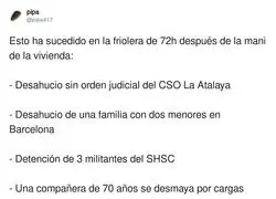 Para esto sirve manifestarse contra la vivienda con batucadas