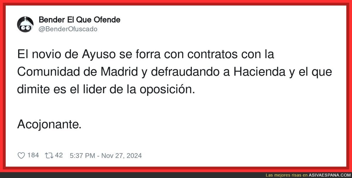 Es surrealista lo que pasa en Madrid
