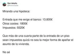 Los surrealistas costes de una hipoteca