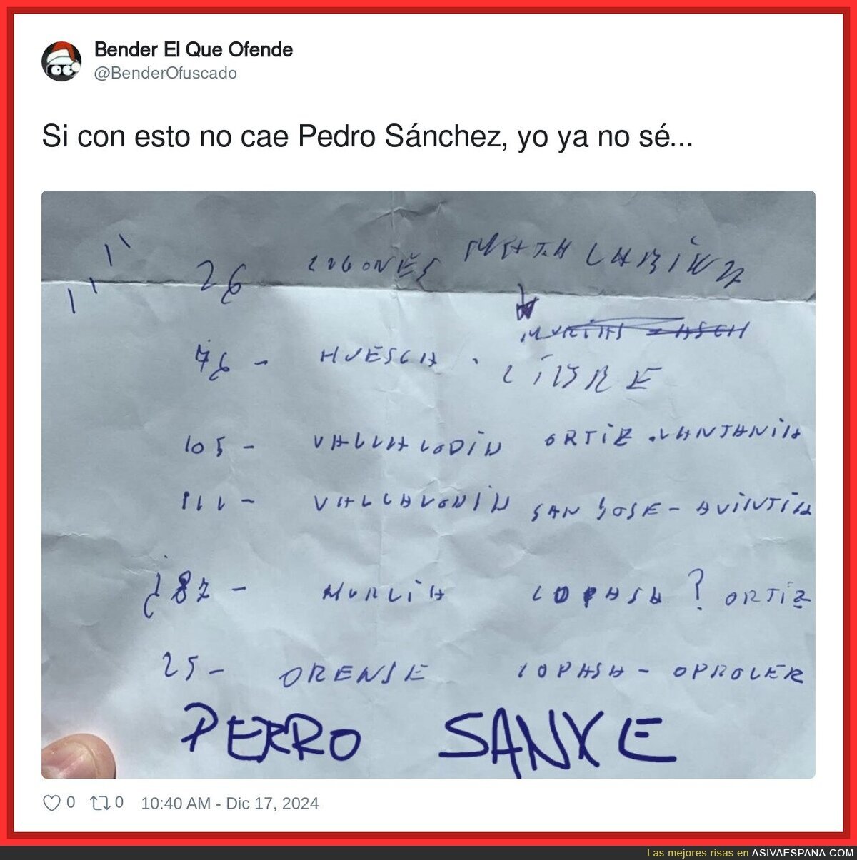 Las pruebas para hacer caer a Pedro Sánchez son claras