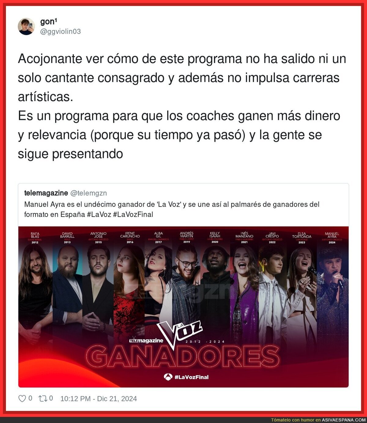 La gran estafa musical de 'La Voz'
