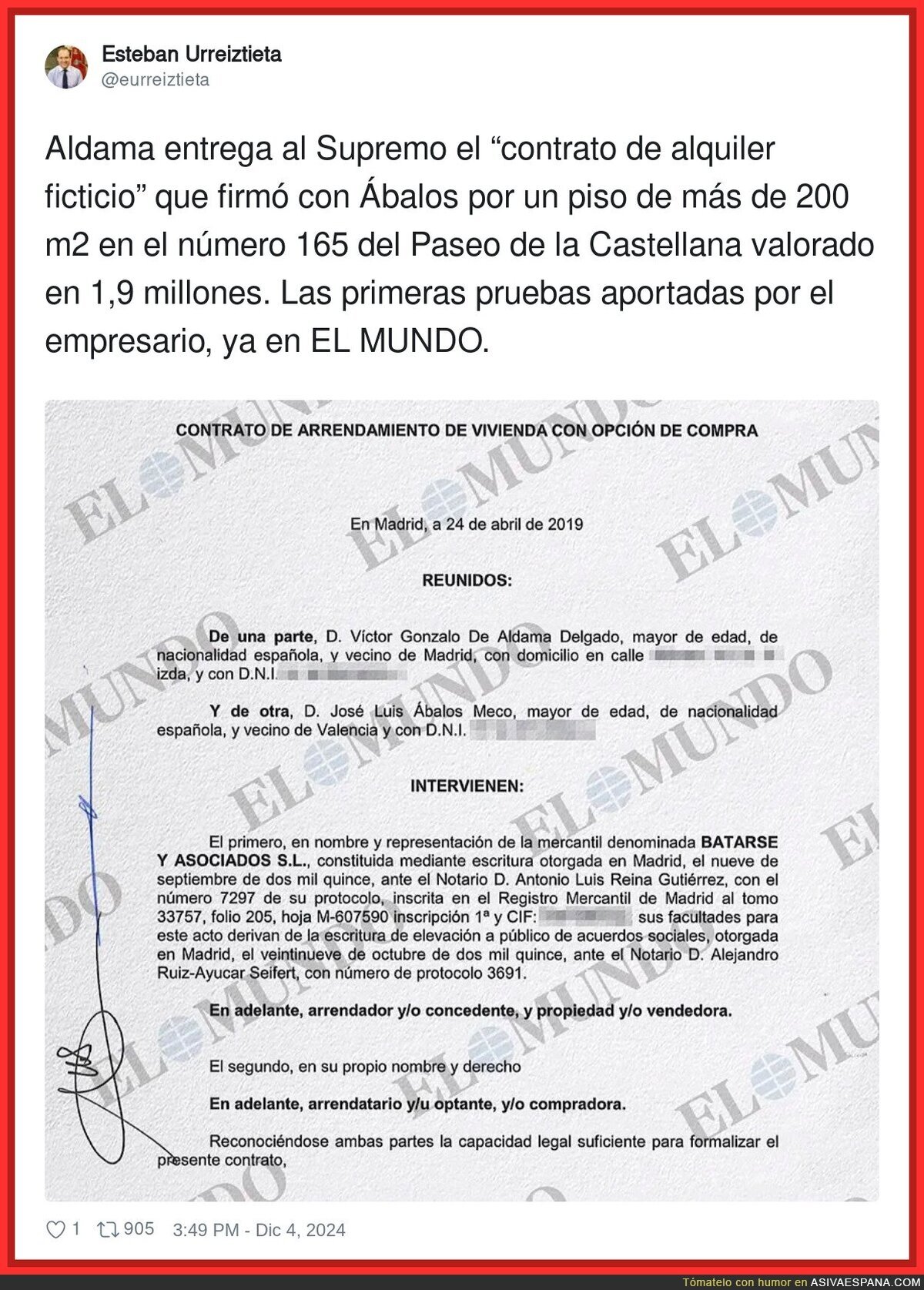 Aldama entrega pruebas
