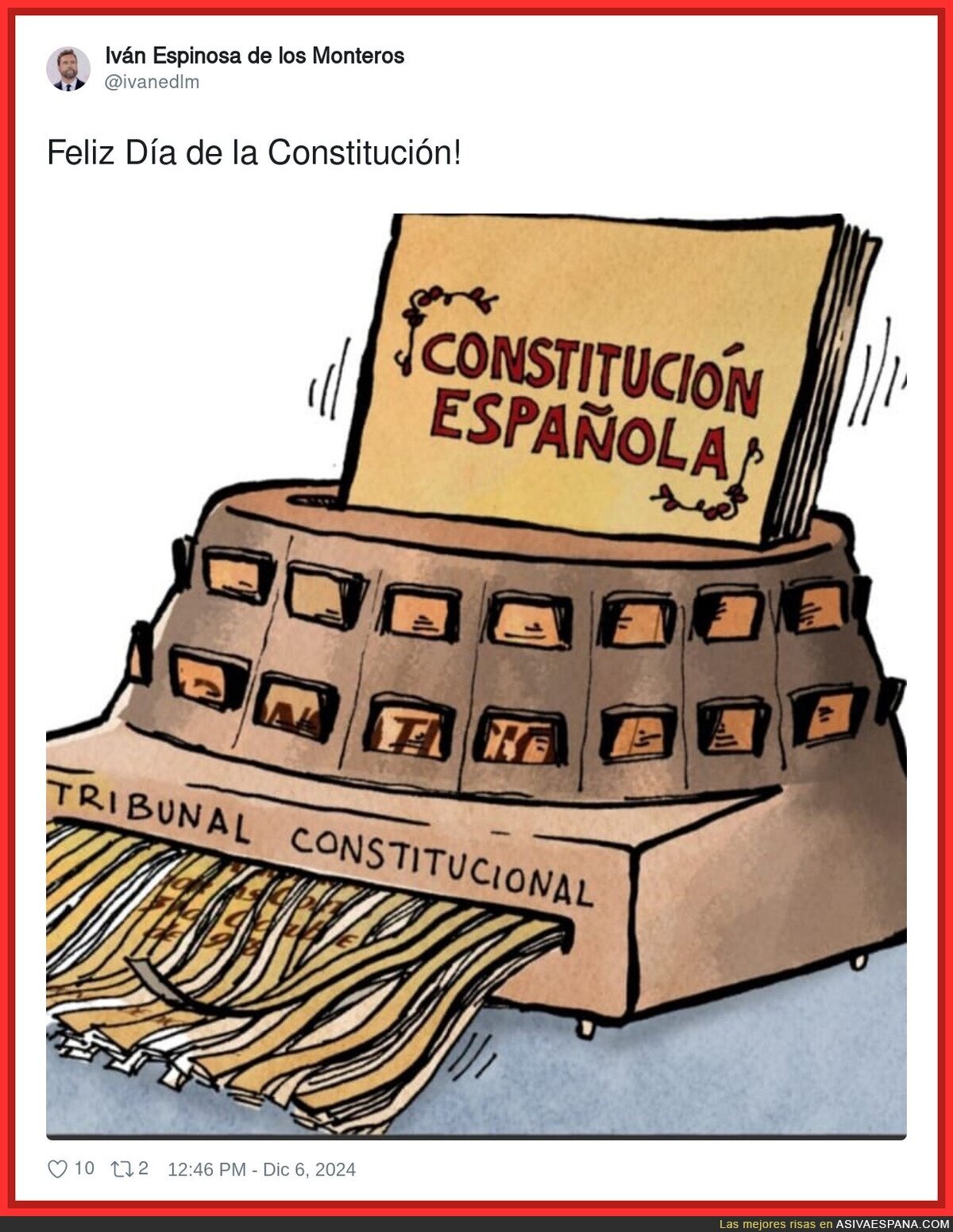 El día de la constitución celebrada por Iván Espinosa de los Monteros