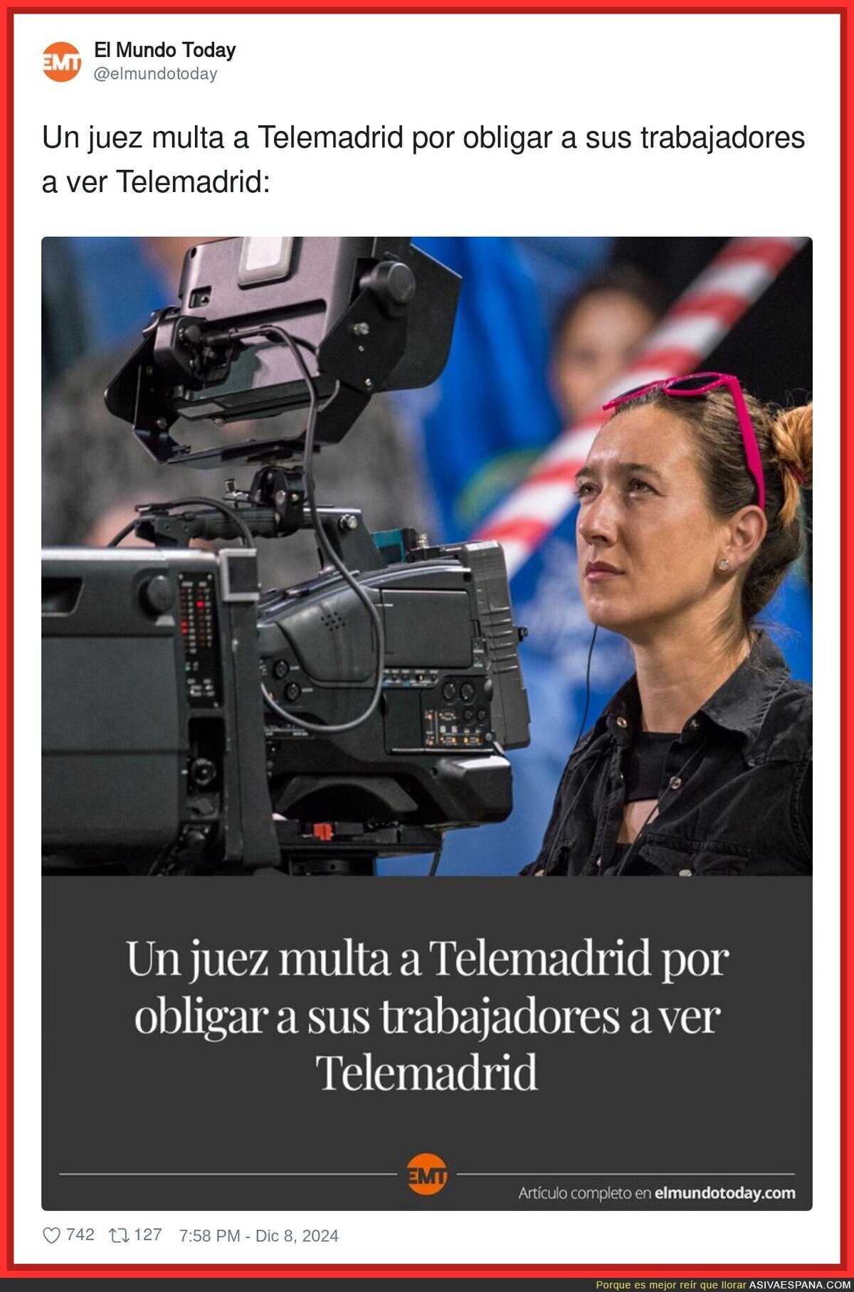 No me sorprendería si fuese cierto