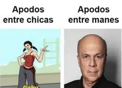 Diferentes apodos entre chicos y chicas