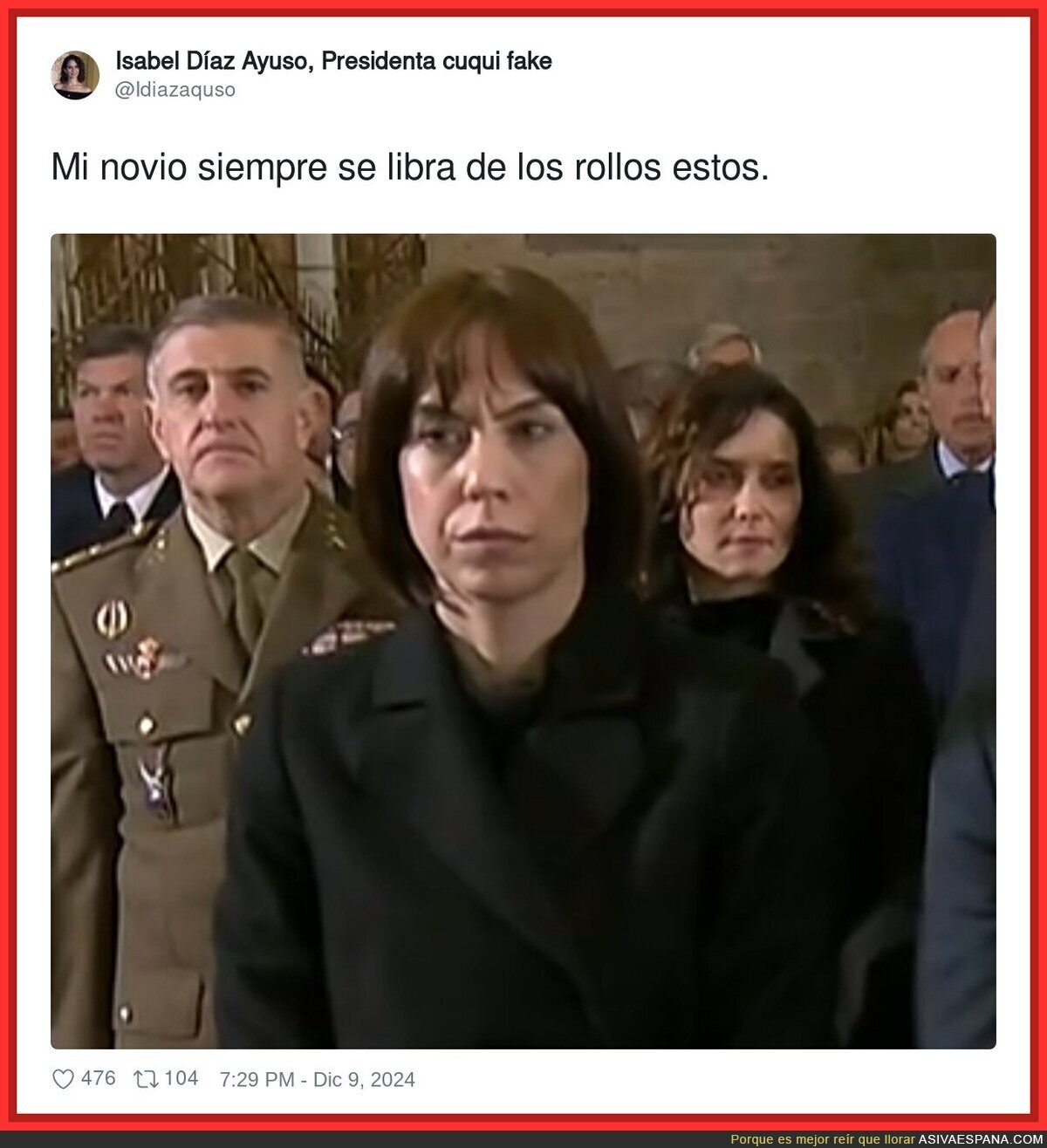 A Ayuso no le gustan según que actos