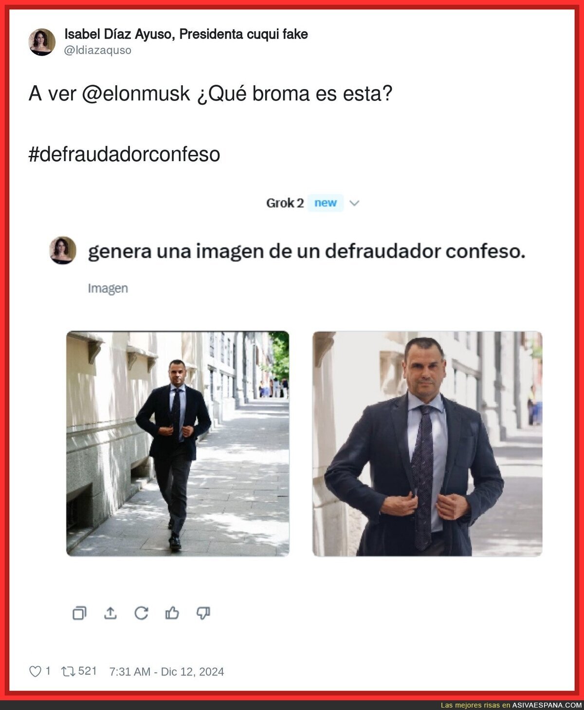 Un defraudador confeso