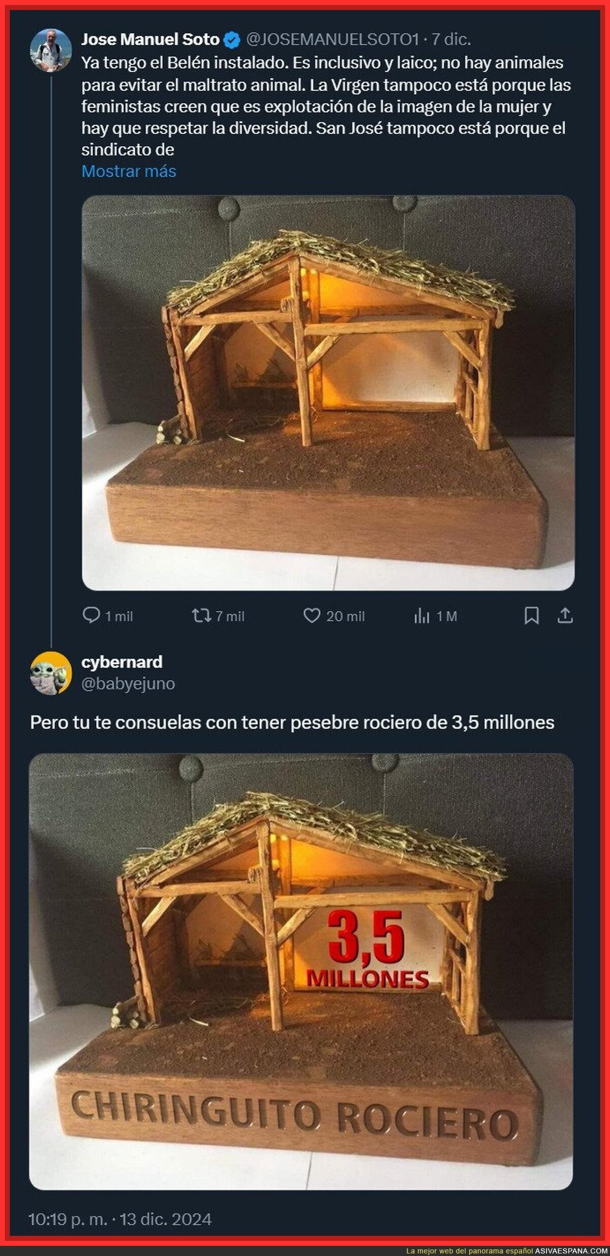 Lo que necesita Jose Manuel Soto para montar su Belén