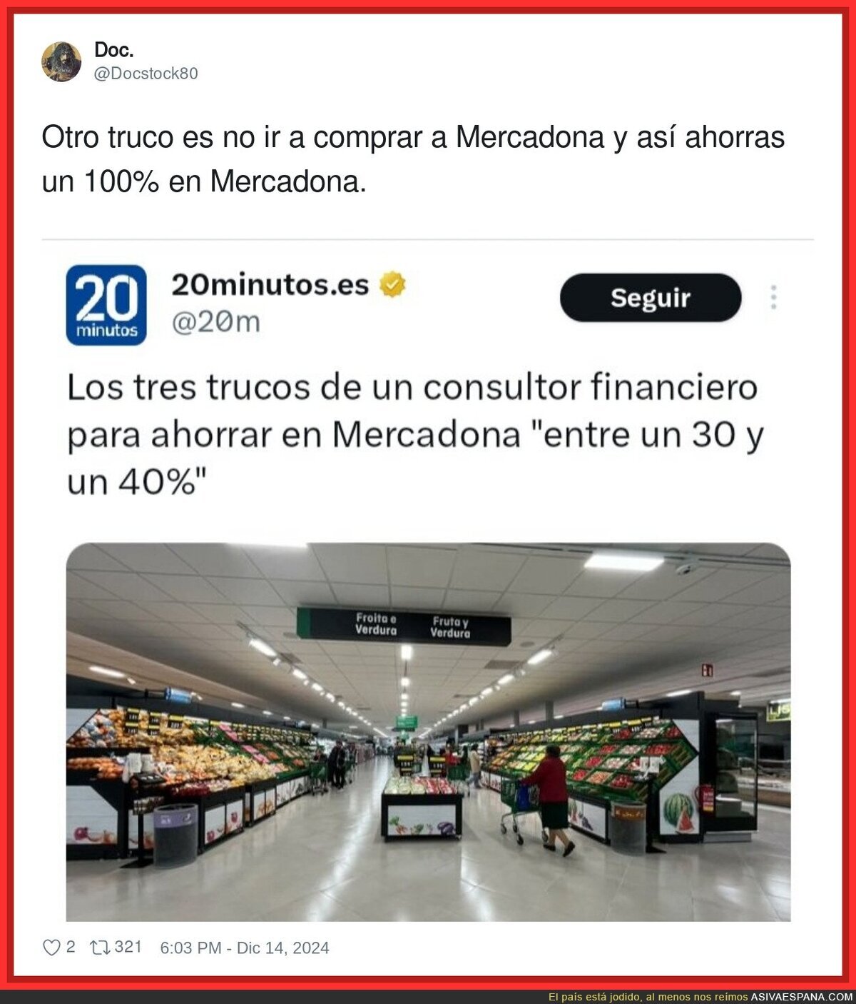 Trucl para ahorrar en el Mercadona