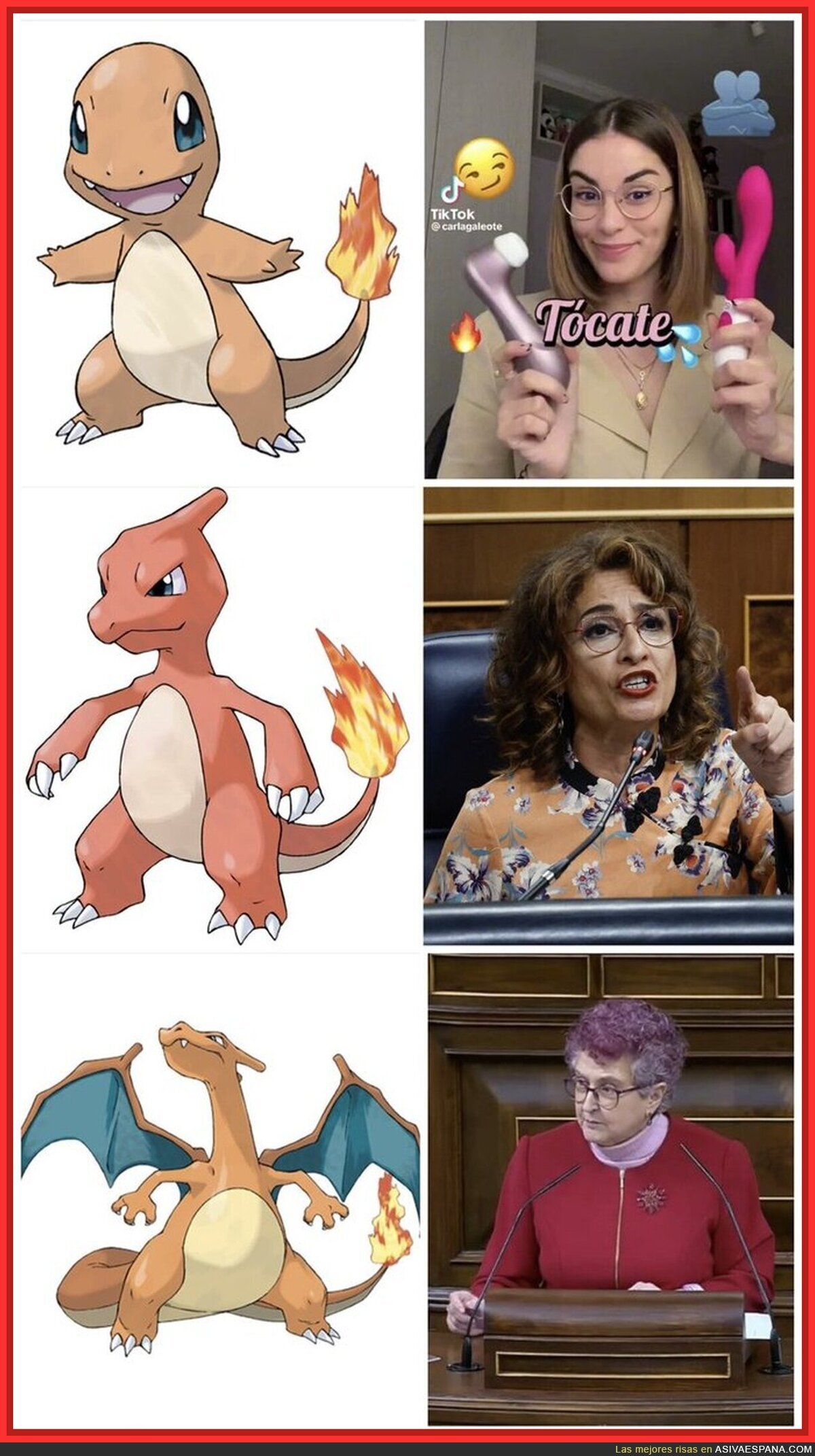 Las evoluciones de una Charo