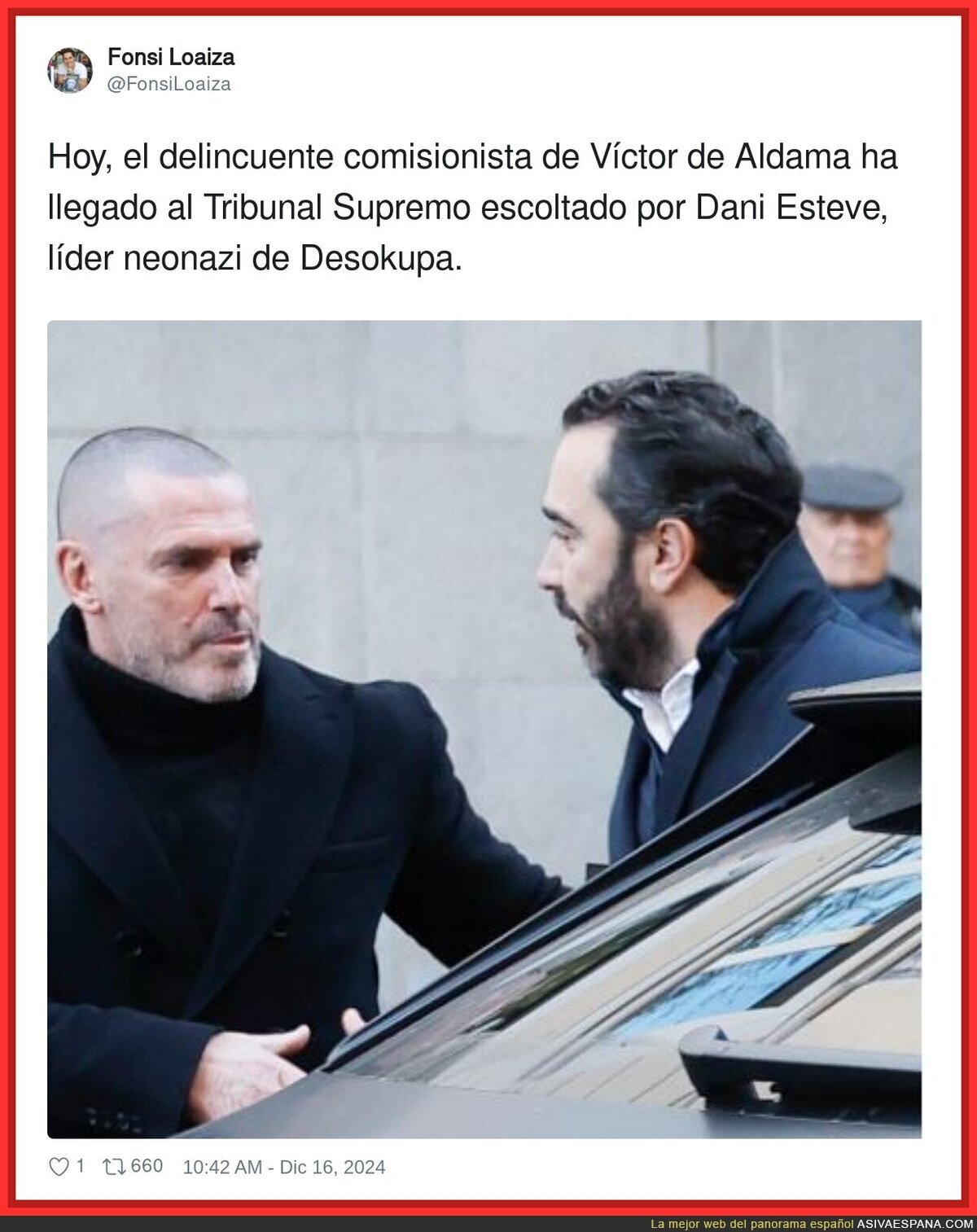 El escolta de Víctor de Aldama en el Tribunal Supremo