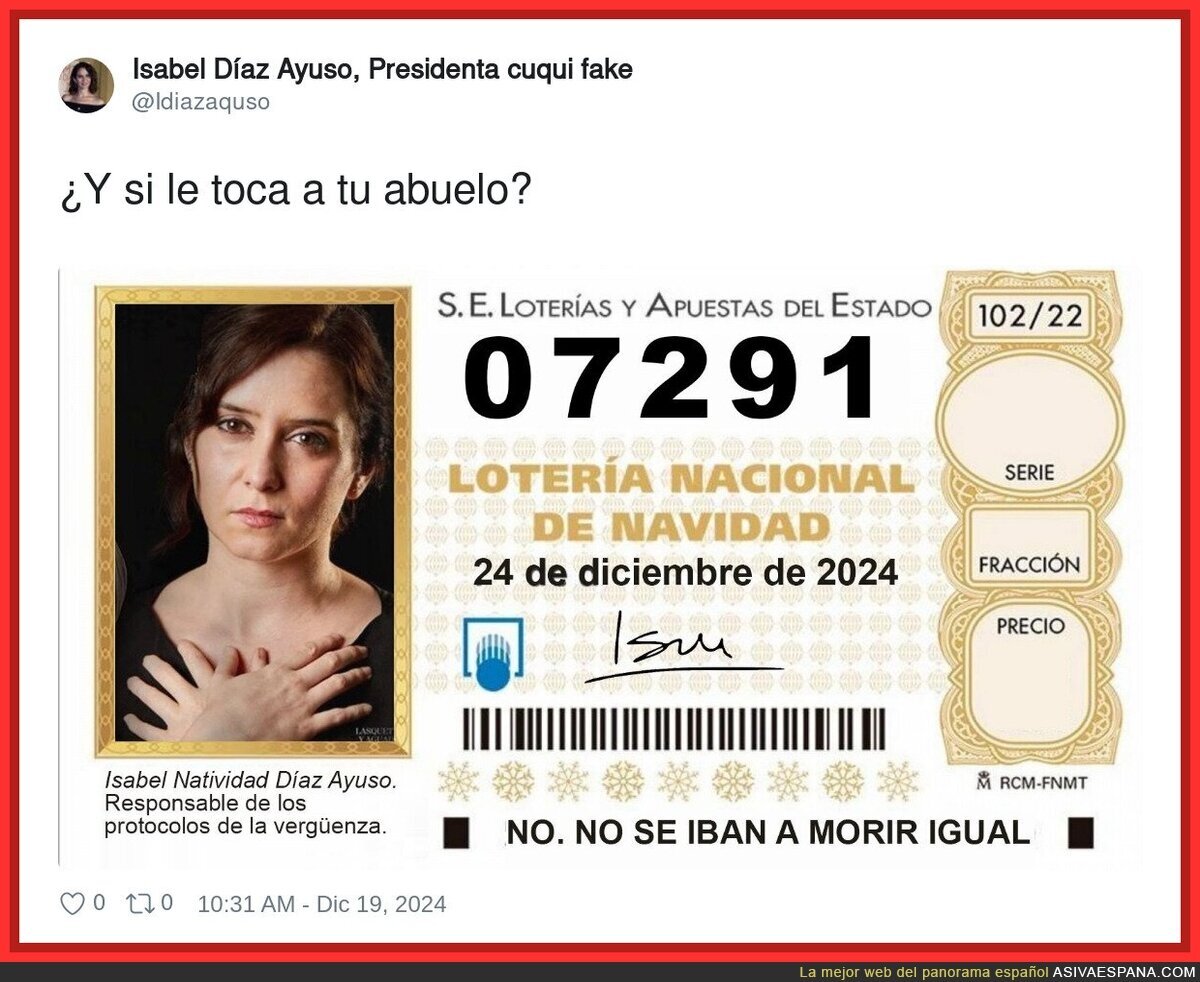 El número de la suerte de Ayuso