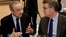 La felicidad de Florentino P&eacute;rez con el nuevo presidente de la RFEF