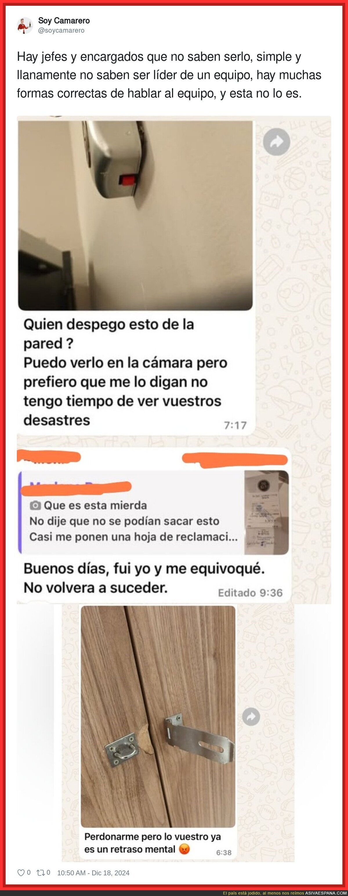Hay jefes lamentables en TODAS partes