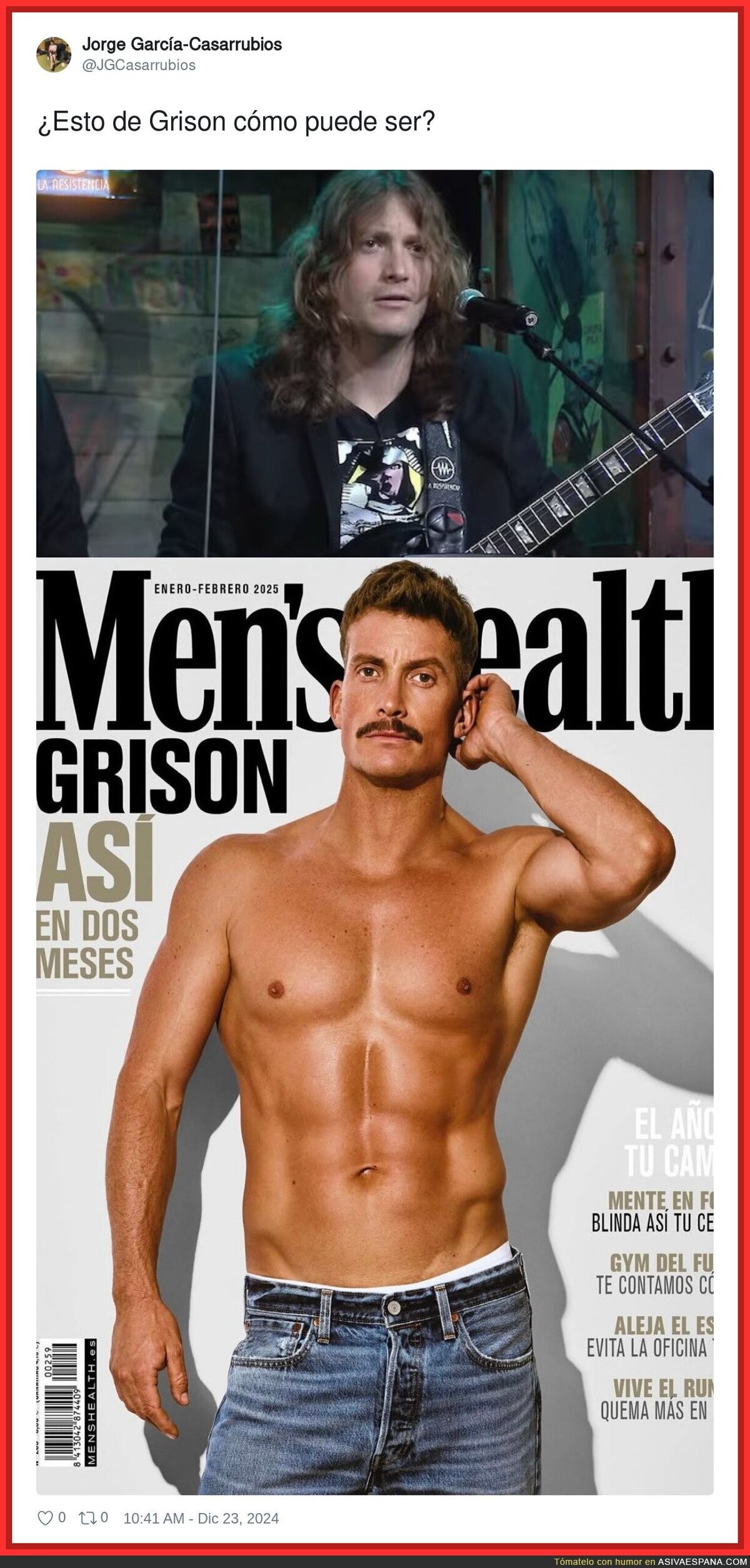 Este cambio de Grison es espectacular para Mens Health