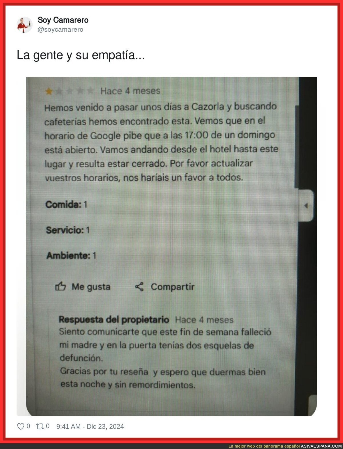 La gente no tiene corazón