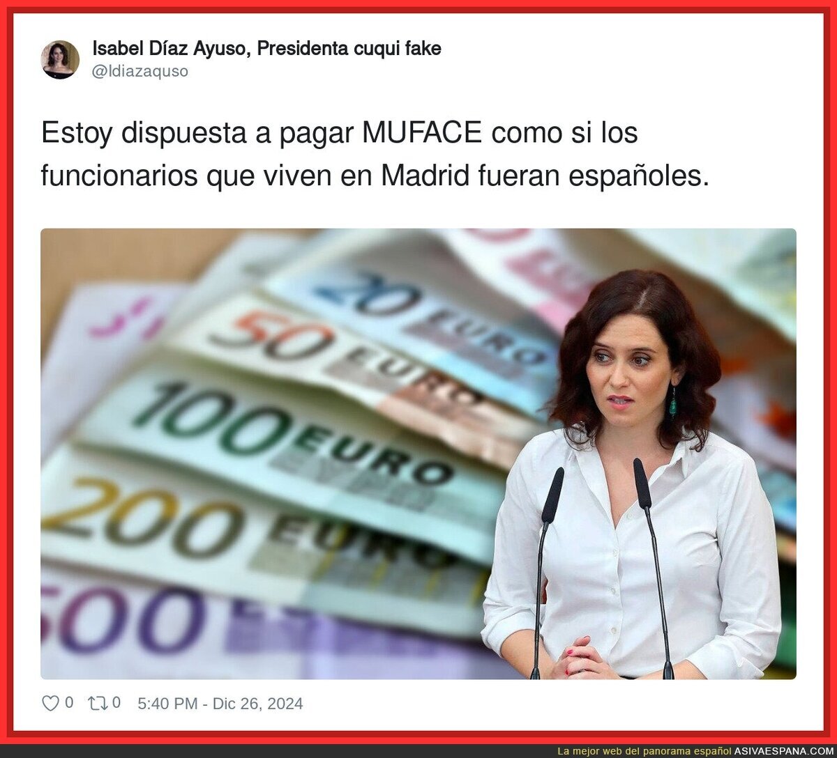 Ayuso y su disposición a ayudar