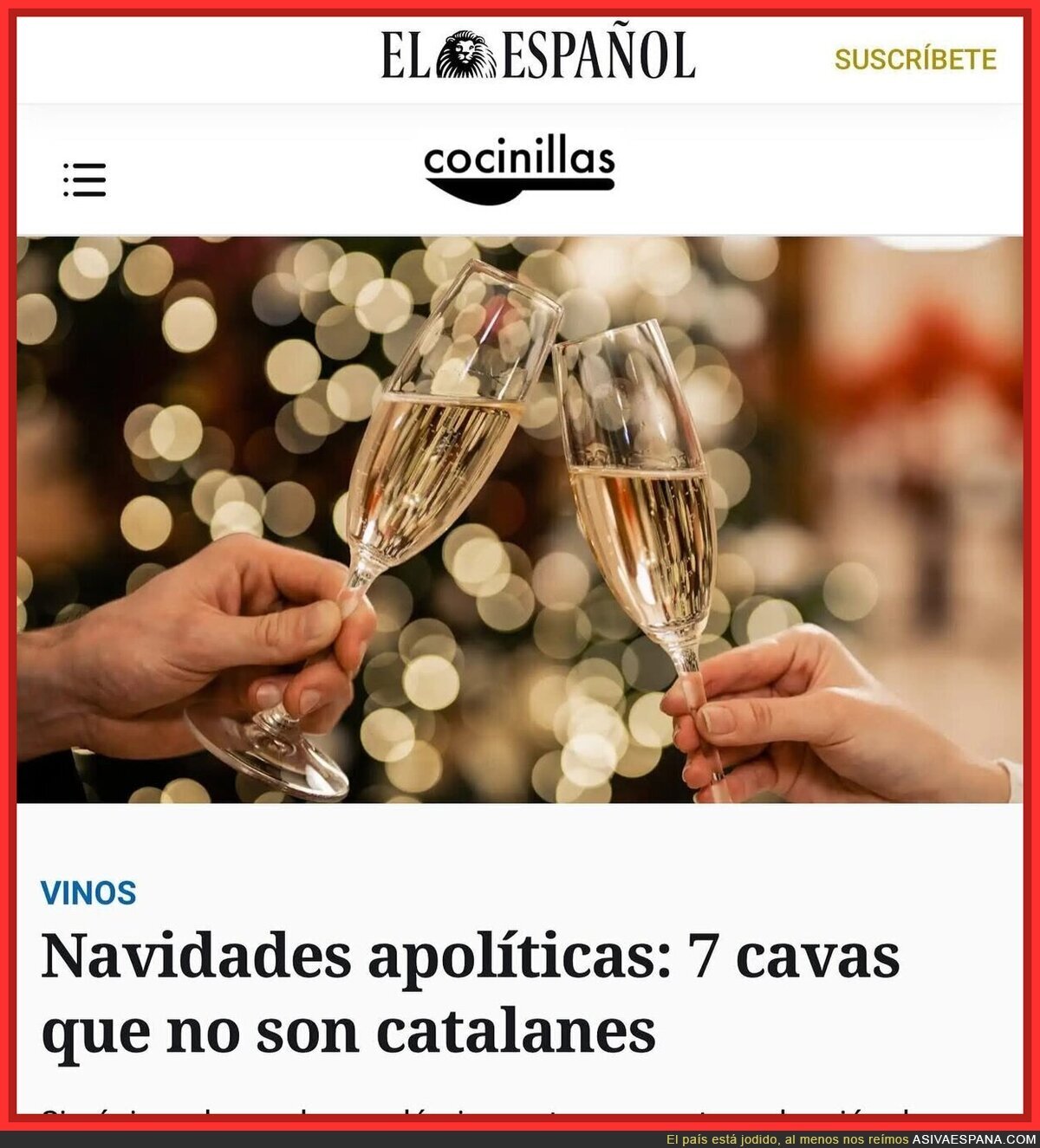Navidades apolíticas, claro que si