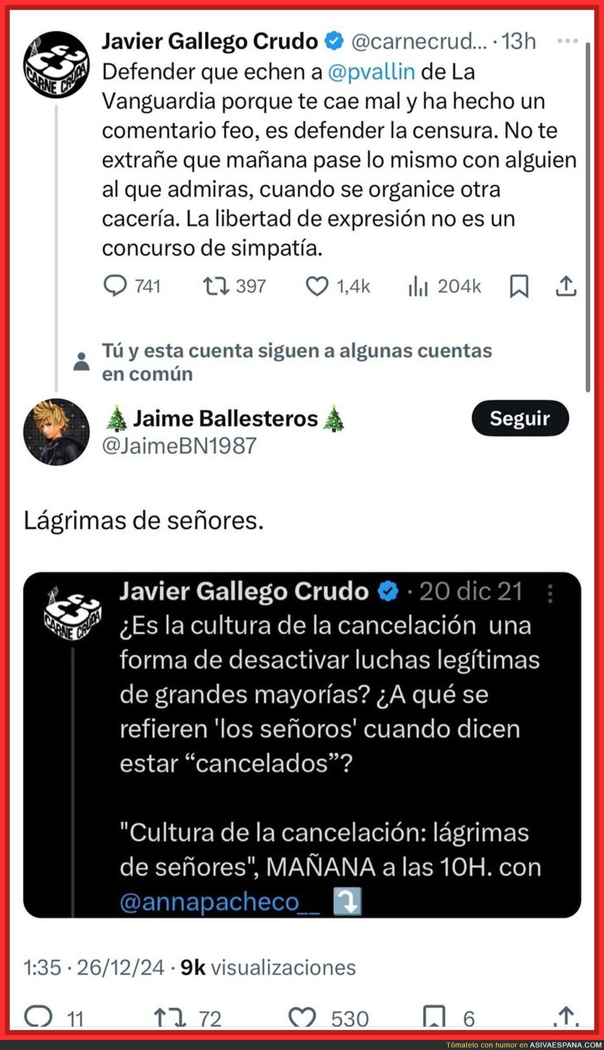 Lágrimas de señores