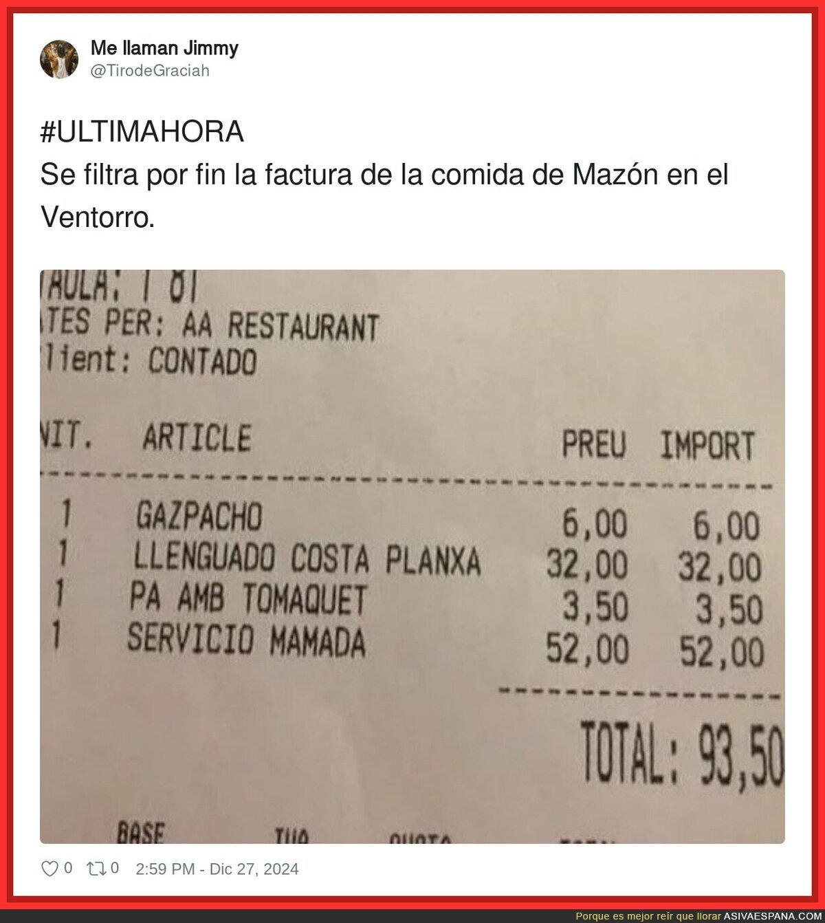 El entretenimiento de Carlos Mazón